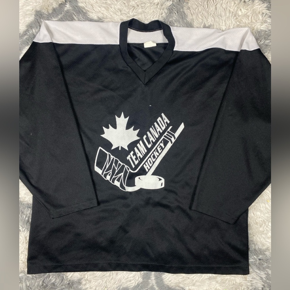 Vintage Canada Mission Hockey Jersey Black 2XL